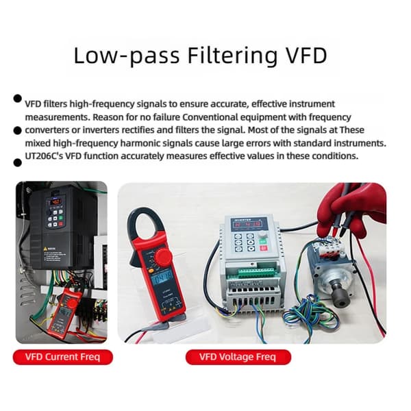 Digital klämmätare 0-600V 1000A ström True RMS Amperemeter Tångmultimeter