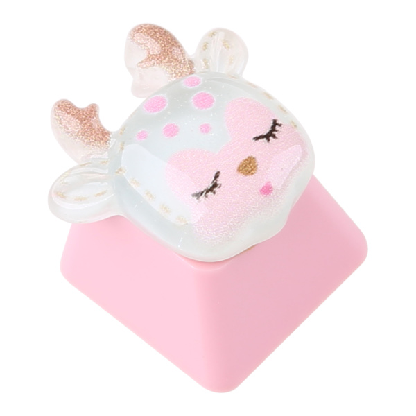 Original PBT Cute Fawn Keycap Mekaniskt tangentbord Keycap OEM Profil R4 Höjd