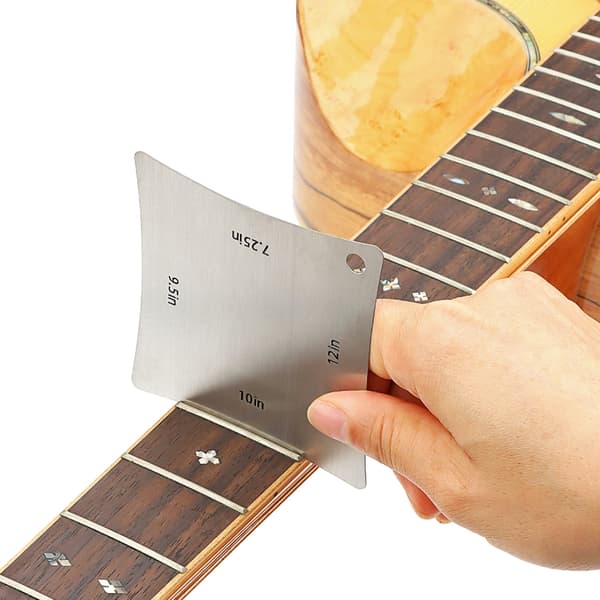 Gitarr Greppbräda Sadel Översadel Radius Mätare Metall Bandbräda Mätverktyg