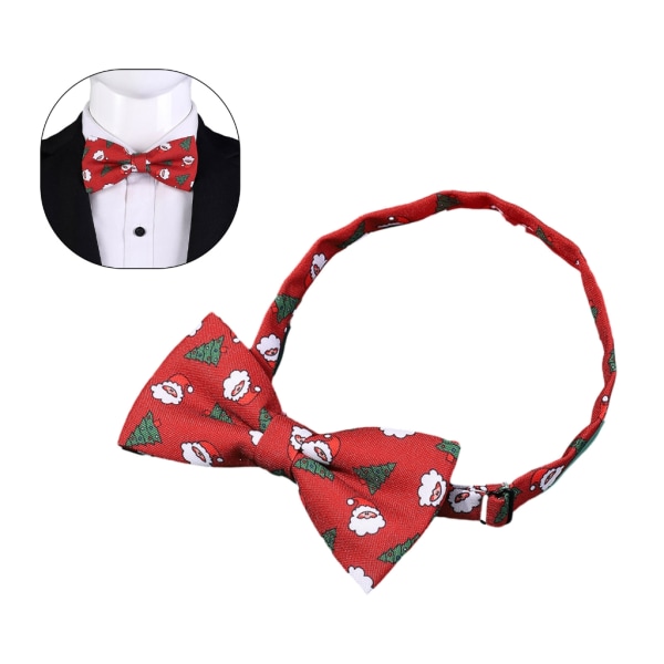 Jacquard fluga för manlig julfestival-tema slips Justerbar fluga för festevenemang män Halskläder Accessoarer Wine Red