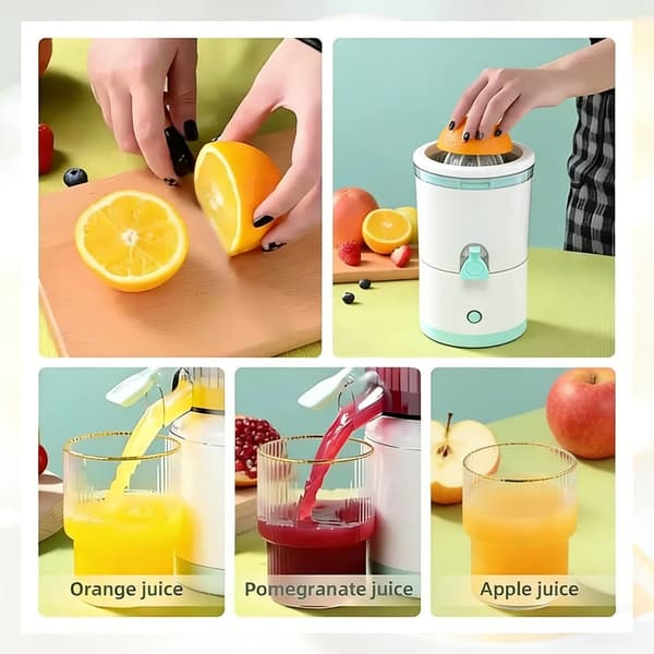USB C Juicing Device 360 Degree Extraction No Hand Power Required