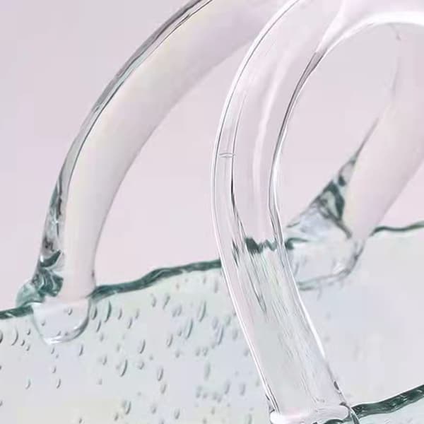 Vase i klar glas til akvariumbeholder til bordplader Light Grey