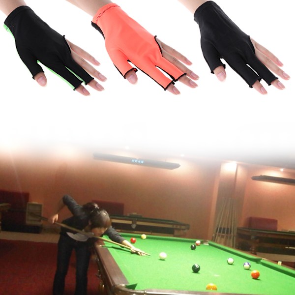 Elastiske Show Shooters Pool Snooker Spillerhandsker Åndbare Anti-Skid Handsker