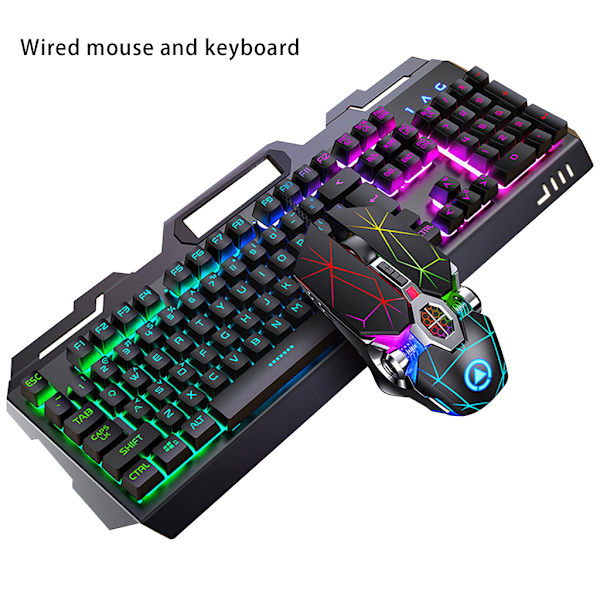 104 nycklar RGB aluminiumlegering speltangentbord och RGB gaming mus set tio miljoner klick liv