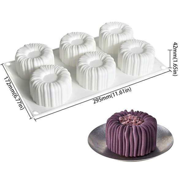 Funktionelle silikone mousse kageforme 6 hulrum til alle dine bagebehov