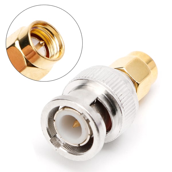 SMA-BNC-JJ RF koaksial koaksialadapter SMA hann til BNC hann plugg rett