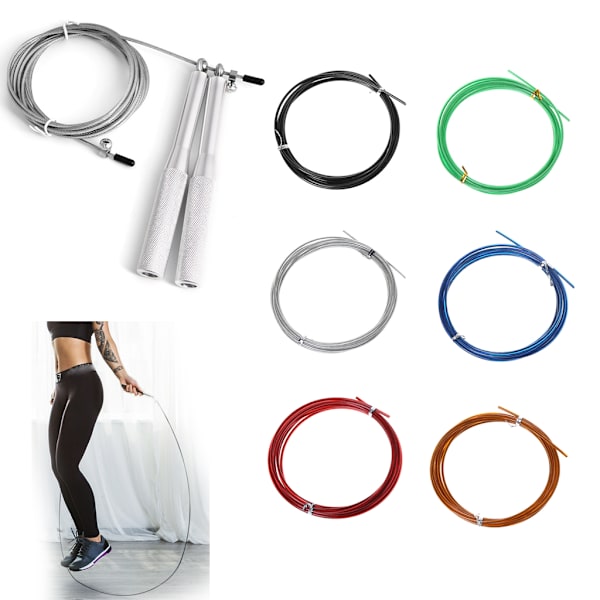 3m 10ft reservekabel til udskiftelig stålkabel Speed Jump Ropes Red