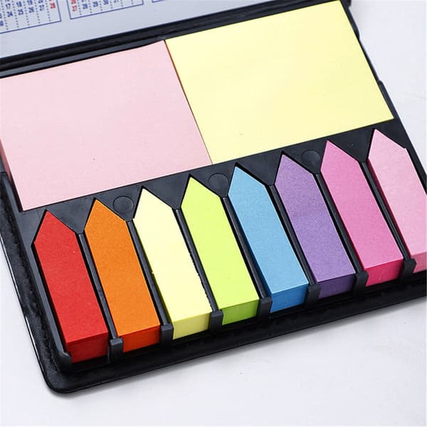 Sticky Note Sæt Skrivbar Memo Pad Selvklæbende Post Note Memo Stickers Kalender 2024 Memo Stickers til kontorskole null - 1