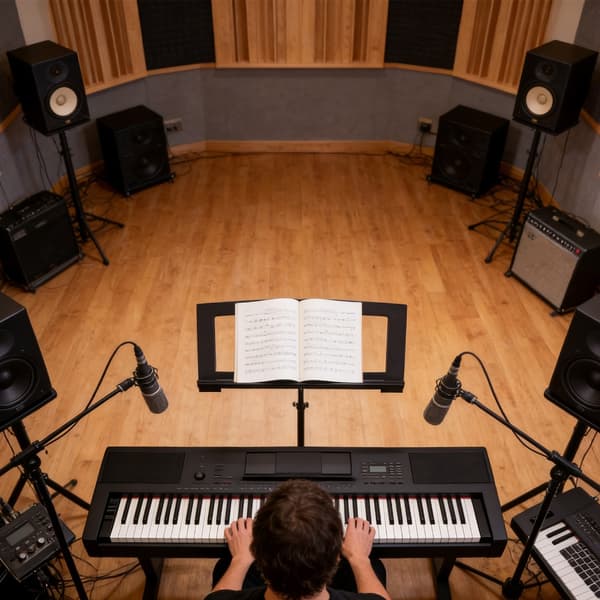 Multifunktionelt keyboardstativ med nodearkclips Bærbar bogholder