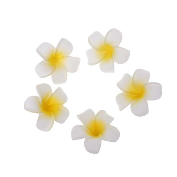 5 stk Plumeria Hawaiian Skum Frangipani Blomster Bryllupsfest Dekoration Hårnål