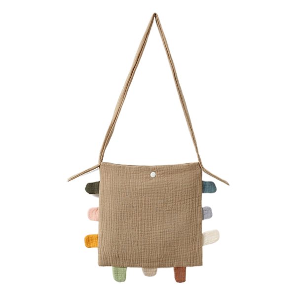 Crossbody-tasker Alsidig messenger-taske med stor kapacitet, afslappet børnetaske Dark khaki
