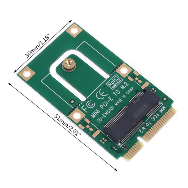 Mini PCI-E till för M.2 Expansion Card Converter NGFFF för Key E Interface Adapter