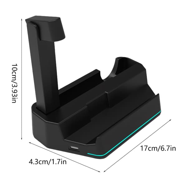 Sort ladestation Elegant displaydock ABS metal til ROG-konsoller