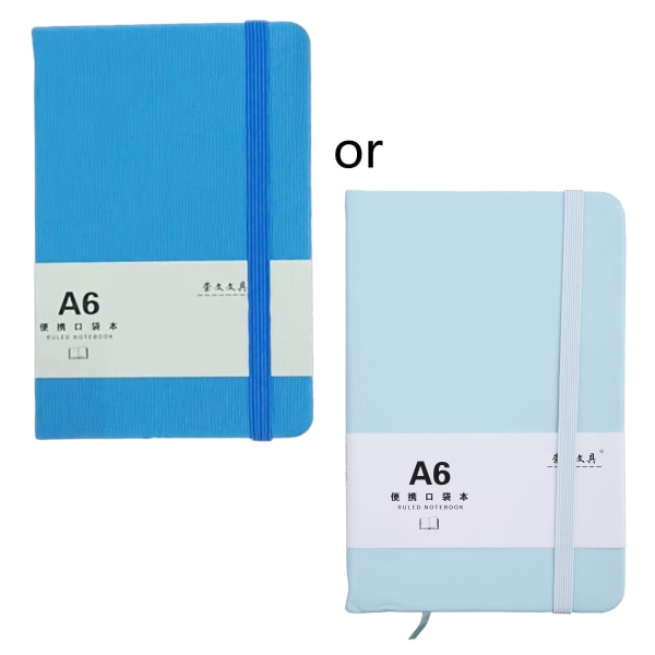 Pocket Notepad Anteckningsbok A7 A6 Dryckesanteckningsbok Resedagbok Bok Skolkontor Blue A6