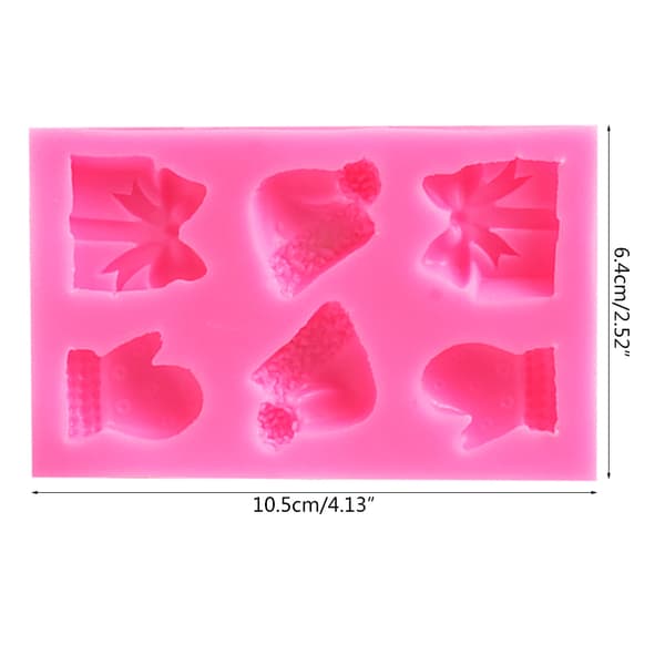 Silikonmaterial Fondantform Chokladkakdekorform Julklappsform