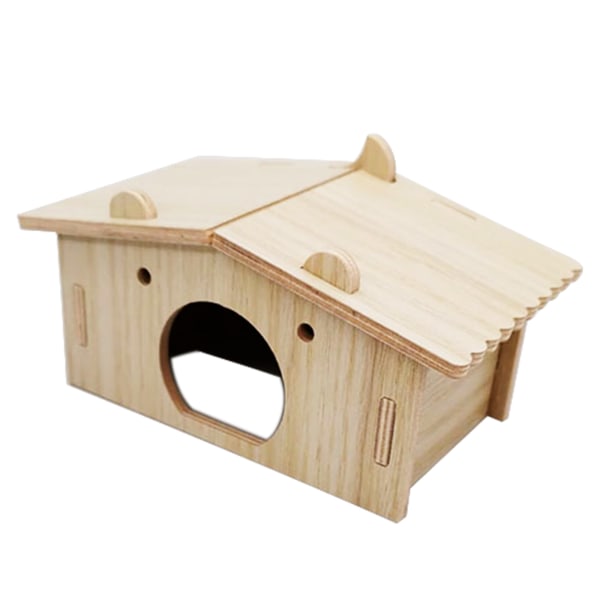 Litet hamsterhus Träklättringsgömställe Habitatdekor Tuggleksak för gerbiler