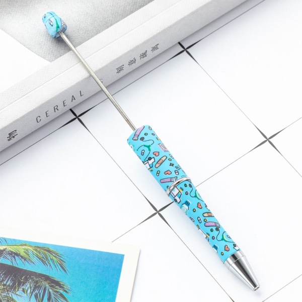 DIY Beaded Pen Plast Beadable Pen Kontor Skolerekvisita Bead Ballpoint Pen null - Number 3