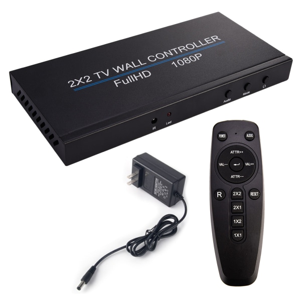 LED Video Wall Controller Stabil transmissionsydelse HDMI-kompatibel videoprocessor 2x2 splejsningsprocessor