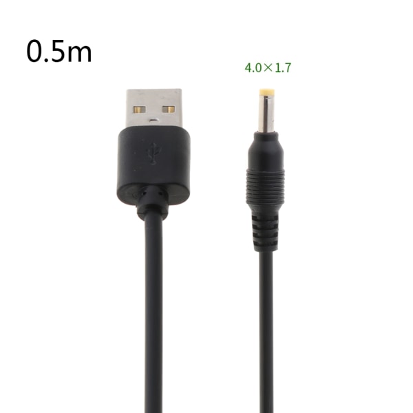 USB för DC 5,5x2,1mm 5,5x2,5mm 3,5x1,35mm 4,0x1,7mm 2,5x0,7 mm Laddningslinje null - D 0.5 meters