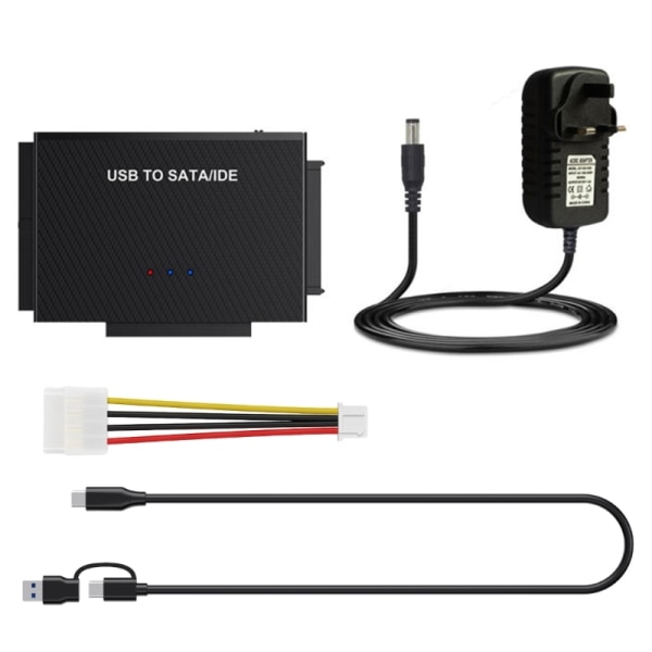 TypeC harddiskadapter USB3.1 til SATA IDE harddiskkonverter for 2,5 tommer 3,5 tommer