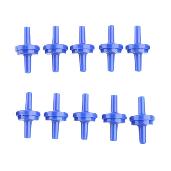 10 styks check for ventil til fisk til tank luftpumpe plastikventiler til 4 mm ID T