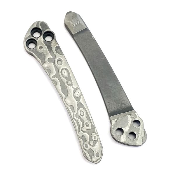 Damaskusstil Ergonomisk Bärficka Klämma 57mm Längd Dold Bärning