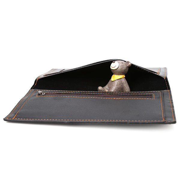 Herr 3D Alligator Plånbok Bifold ID-kortshållare Handväska för case Long Clutch Billf Chocolate