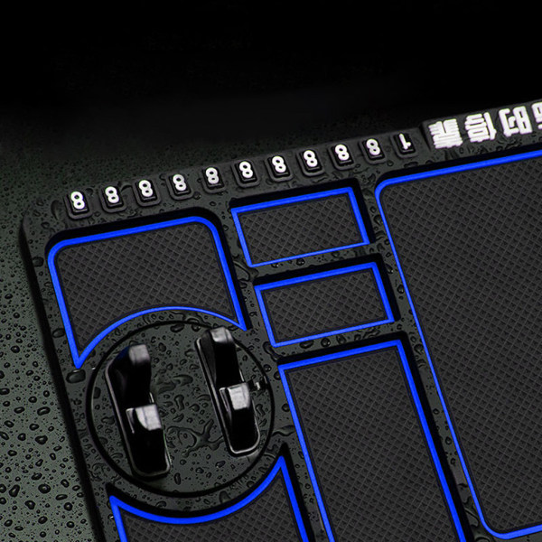 Enkel mobiltelefonhållare Bilinstrumentbräda Antislipmatta Halkfri Sticky Pad Silikon Halkfri Dash Mount Hållare Blue
