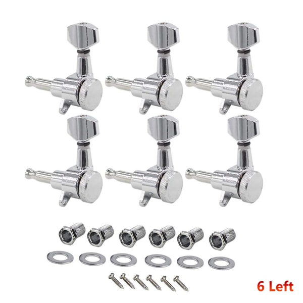 Inline Chrome Elektrisk Gitarr Låsning Plektrum Set för Fender ST TL Stil 3L3R