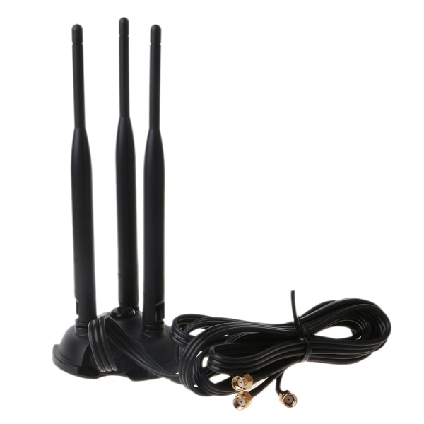 WiFi-antenne RP-SMA Dual Band 2,4GHz 5,8GHz magnetisk base for trådløs ruter