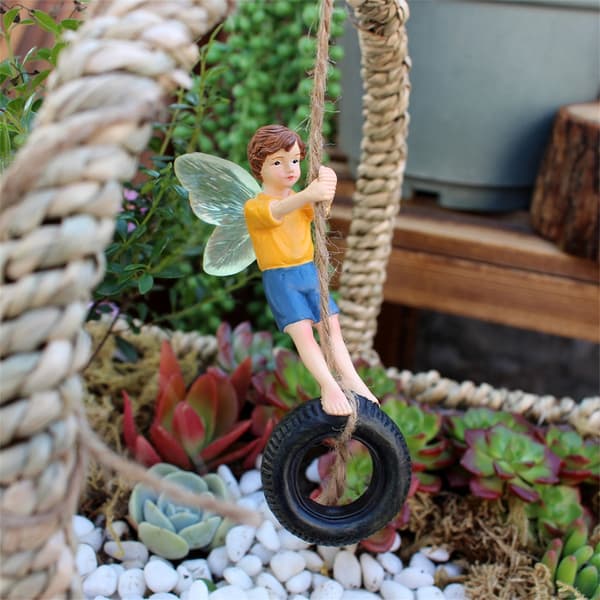 Miniature Fe Figur Udendørs Havepynt