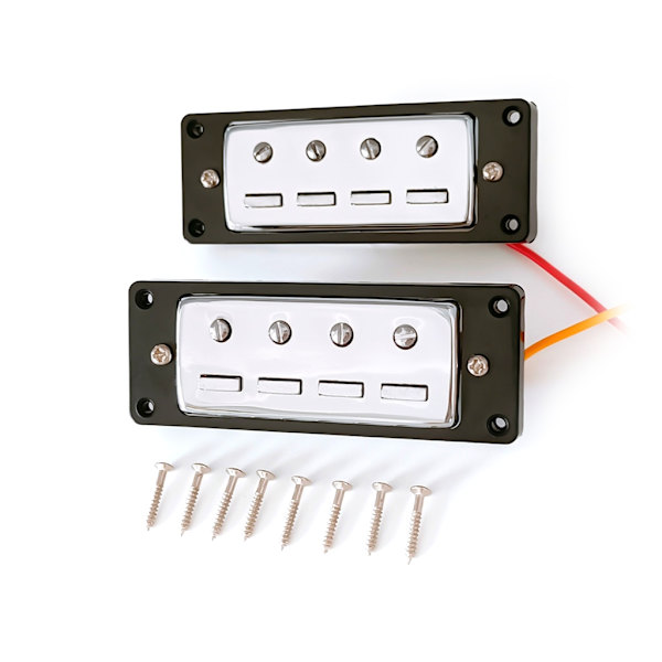 Mini 4-strengs bas pickup sort ramme bas pickupper hals midterste bro pickupper