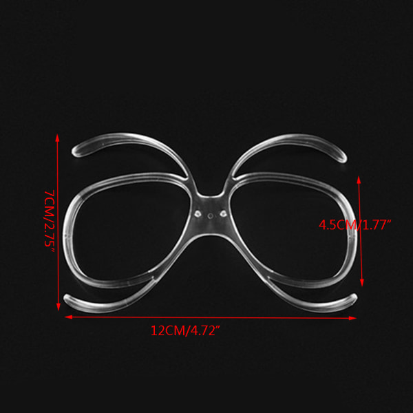 Flexibla bärbara skidglasögon Myopia Frame Snowboard Glasögon Lins Bezel Adapter
