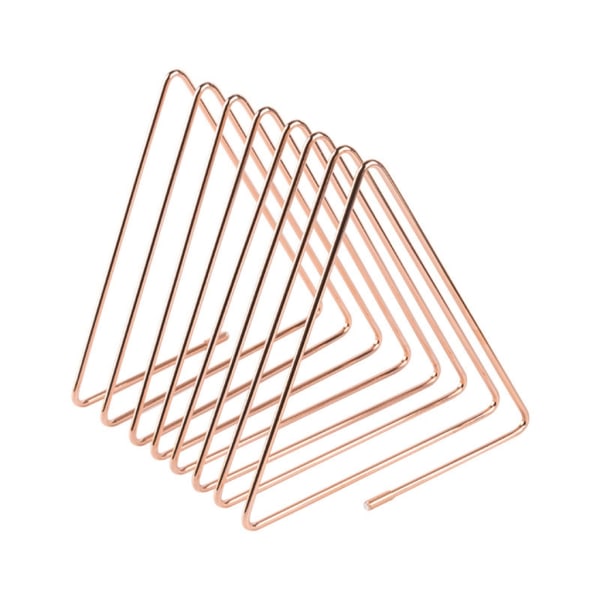 Triangel hjärtform metalltråd Vinylskivor, tallrikställ, förvaringshållare null - 1