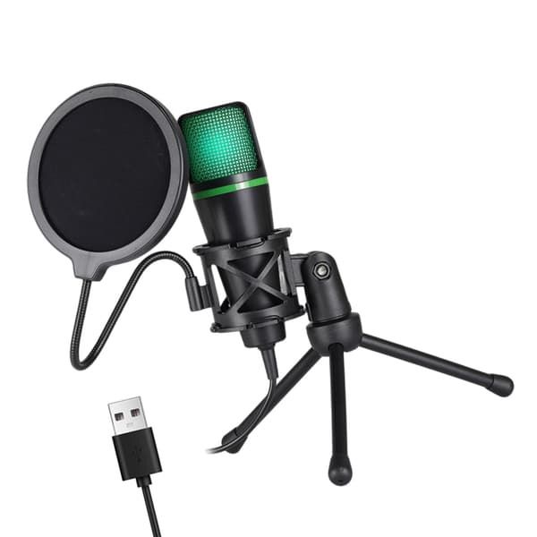 Bærbare USB-plugger og spilldatamaskinmikrofoner RGB-forsterkningskontroll støtdemper