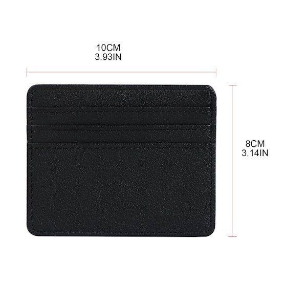 Ohut RFID-estolompakko naisille Miesten PU-nahkainen korttikotelo Business Lahja Black