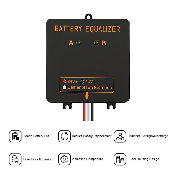 24V Batteri Equalizer Ultra-lav Intern Modstand Intelligent Beskyttelse