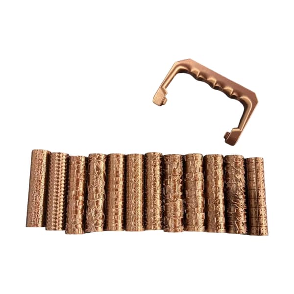 Mini Scene Texture Roller Set med 12 ruller og håndtaksverktøy