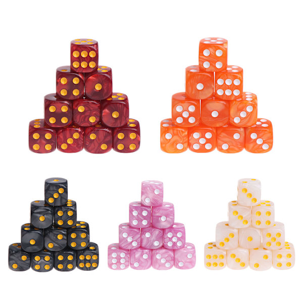 10 st/set Akryl Polyhedral Tärningar För TRPG Brädspel Red