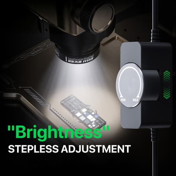 LED-ringlys mikroskoplampe med justerbar lysstyrke 55 mm diameter