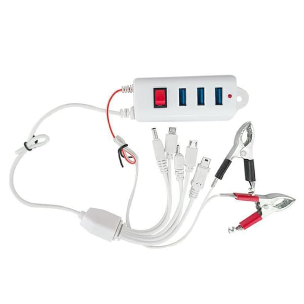 ABS Konstruksjon Universell Batteri Smarthone Lader 3 USB Klipplader