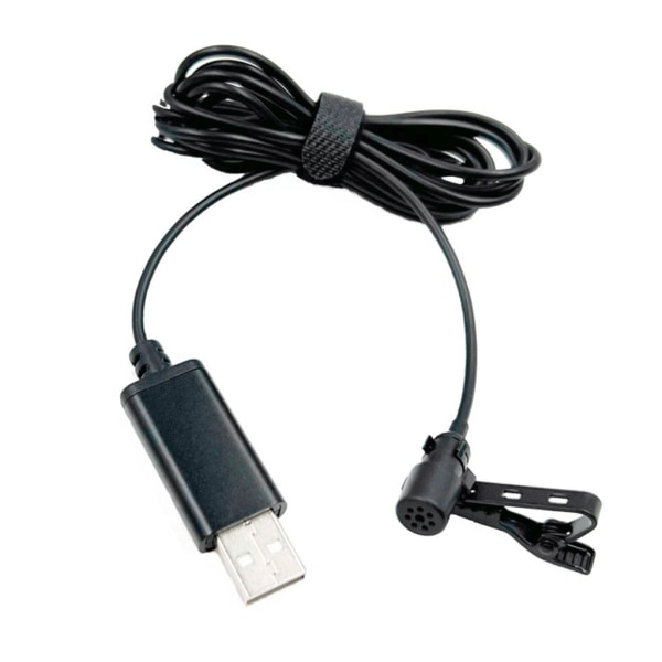 USB Mini Bärbar Clip-on Lapel Lavalier Knapphål Mic Trådbunden mikrofon för mobiltelefon DSLR kamera Laptop 3 meters