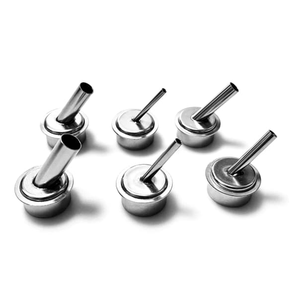 6 stk. erstatningsluftdyser for Quick 861DW/861X varmluftspistol - 45° bøy