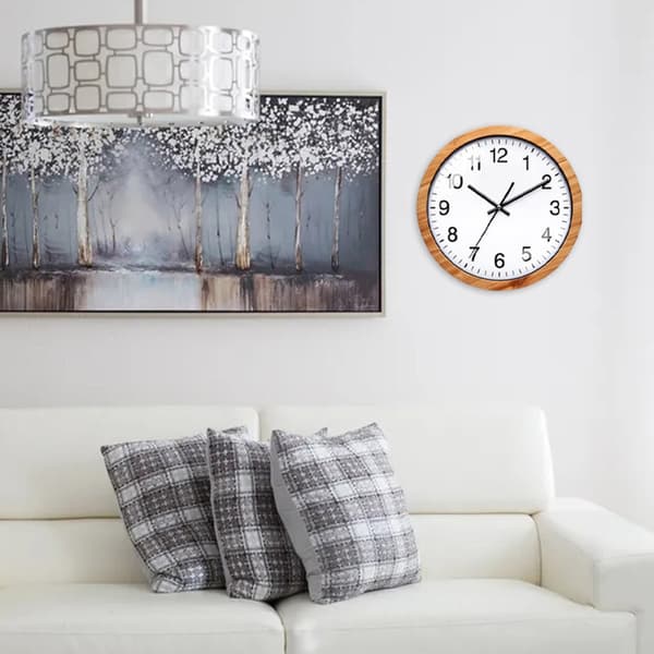 Minimalistisk 25 cm Träväggklocka för Vardagsrum eller Sovrum Kök