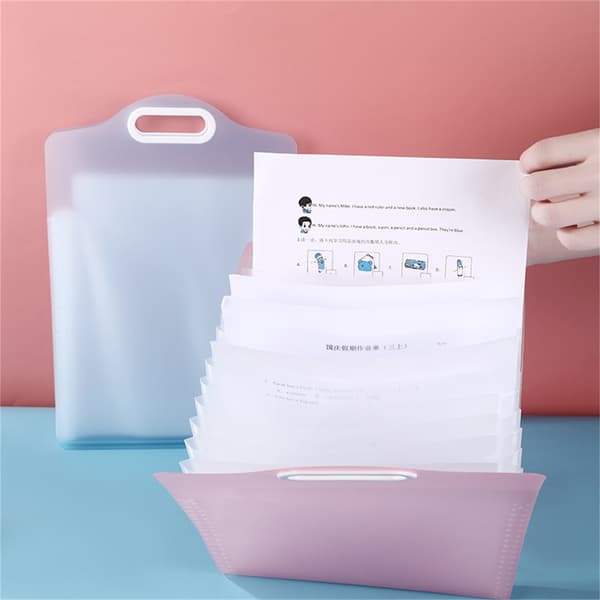 13 Pocket Expandable File Folder Trekkspillmappe for Office School White