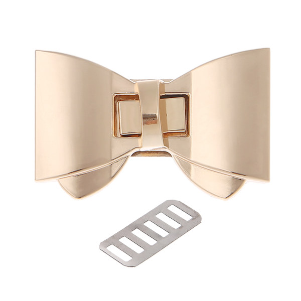 Bowknot Form Spänne Vridlås Twist Lock DIY Läder Handväska Väska Hårdvara