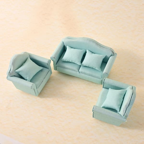 Moderne Miniatyr Sofasæt Til 1/12 Dukkehuse Model Scene Display Tilbehør