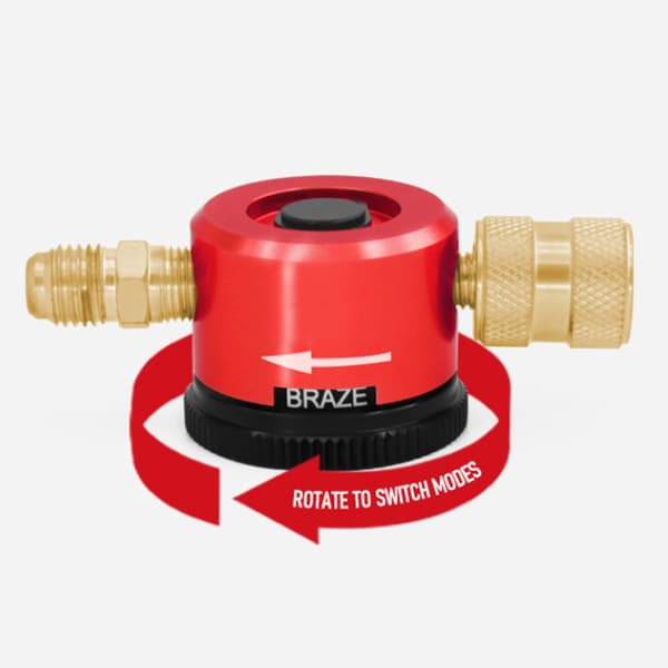 Nitrogenstrømregulator i messingkonstruksjon for presis spylekontroll 50PSI