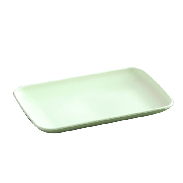 Rektangulär tallrik för flera ändamål 4 färger Serveringsfat för fruktaptitretare Pasta Platssparande ugnssäker servis Green - Medium model