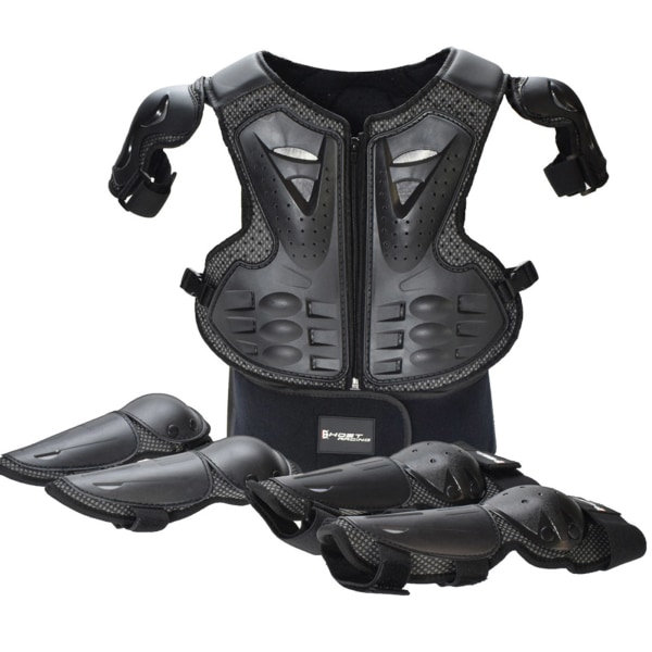 Motocross Kids Body Armor Dirt Bike Motorcykel Gear Bröstskydd för jacka Black